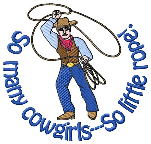 So Many Cowgirls Machine Embroidery Design