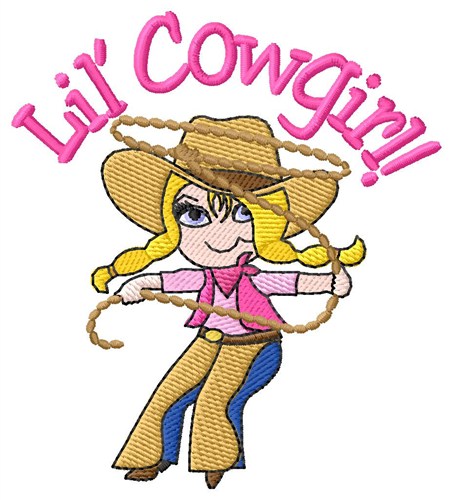 Lil Cowgirl Machine Embroidery Design