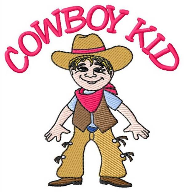 Picture of Cowboy Kid Machine Embroidery Design