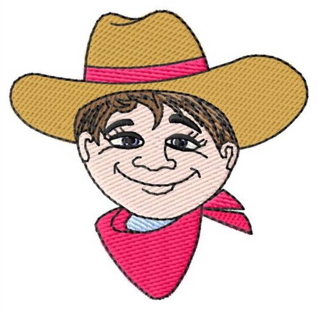 Picture of Cowboy Face Machine Embroidery Design
