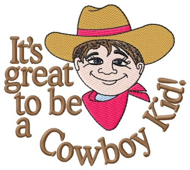 Picture of Cowboy Kid Machine Embroidery Design