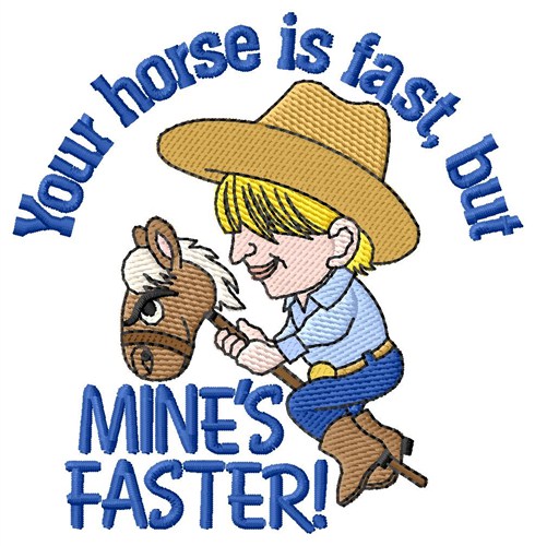 Horse Is Faster Machine Embroidery Design