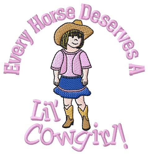 Lil Cowgirl Machine Embroidery Design