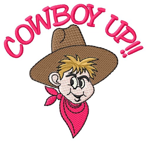 Cowboy Up Machine Embroidery Design