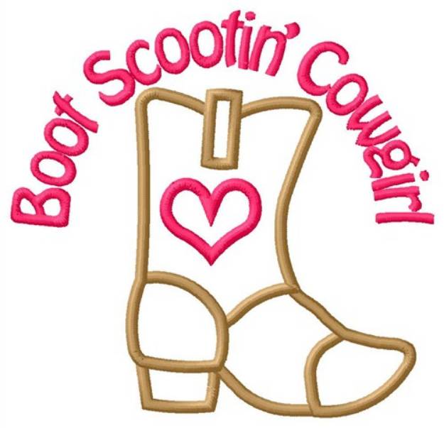 Picture of Boot Scootin Cowgirl Machine Embroidery Design