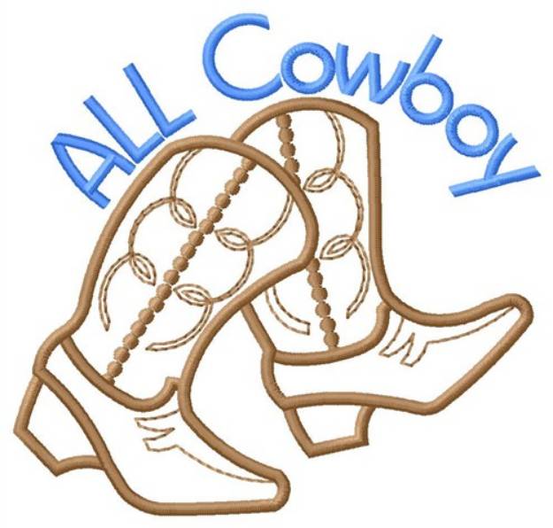 Picture of All Cowboy Machine Embroidery Design