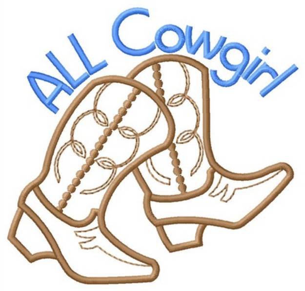 Picture of All Cowgirl Machine Embroidery Design