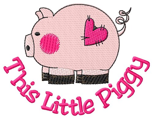 Little Piggy Machine Embroidery Design