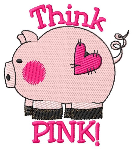 Think Pink Machine Embroidery Design