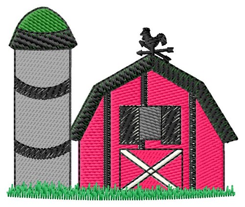 Barn Machine Embroidery Design