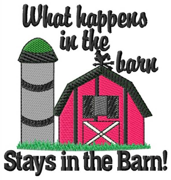 Picture of Stays In The Barn Machine Embroidery Design