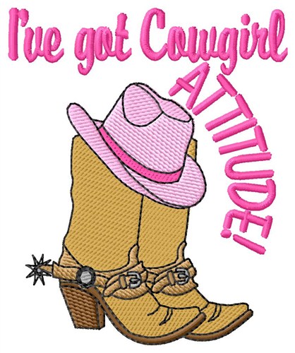 Cowgirl Attitude Machine Embroidery Design