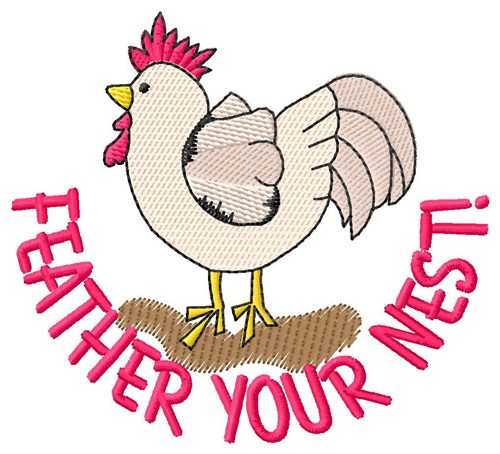 Feather Your Nest Machine Embroidery Design