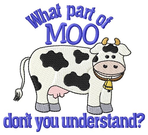 What Part Of Moo Machine Embroidery Design