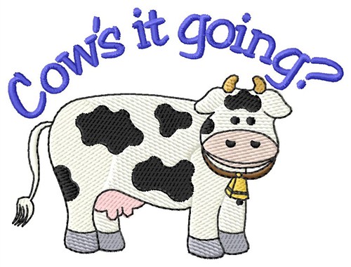 Cows It Going? Machine Embroidery Design