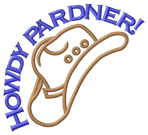 Howdy Pardner Machine Embroidery Design