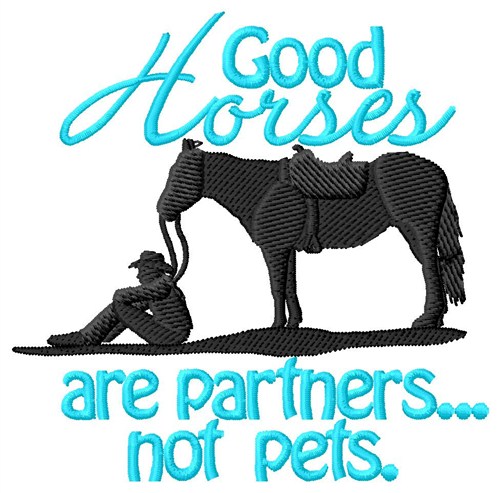 Horse Partners Machine Embroidery Design