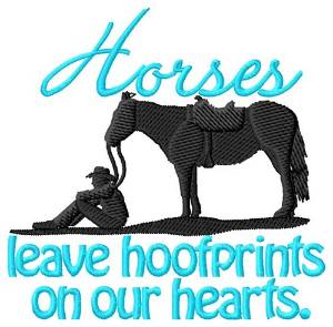 Picture of Horse Hoofprints Machine Embroidery Design