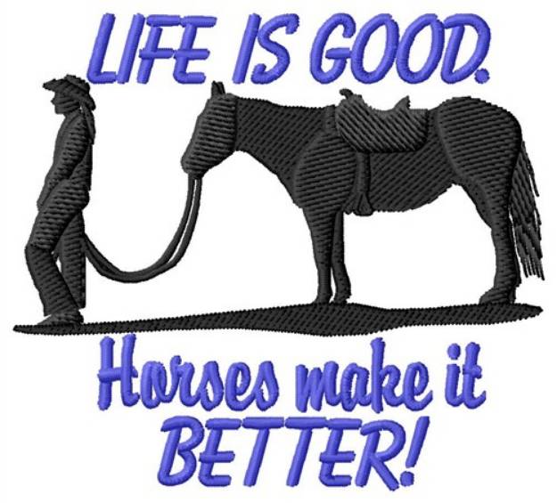 Picture of Life is Good Machine Embroidery Design