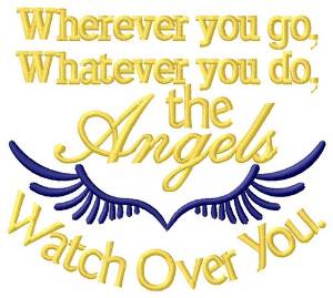Picture of Angels Watch You Machine Embroidery Design