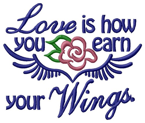 Earn Your Wings Machine Embroidery Design