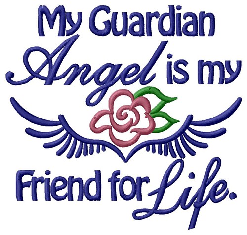 Guardian Angel Machine Embroidery Design