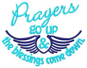 Picture of Prayers Go Up Machine Embroidery Design