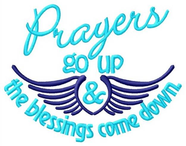 Picture of Prayers Go Up Machine Embroidery Design