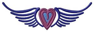 Picture of Wings/Heart Machine Embroidery Design