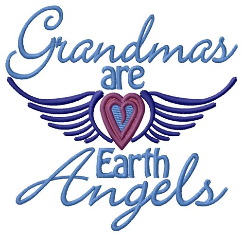 Grandmas Are Angels Machine Embroidery Design