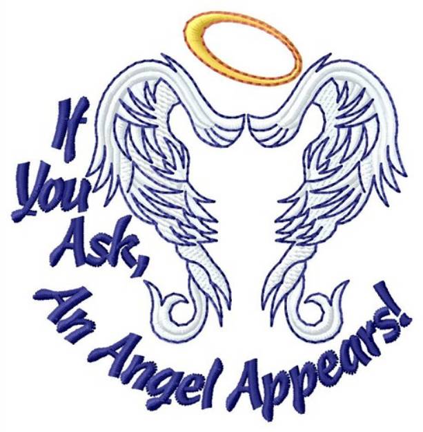 Picture of Ask An Angel Machine Embroidery Design