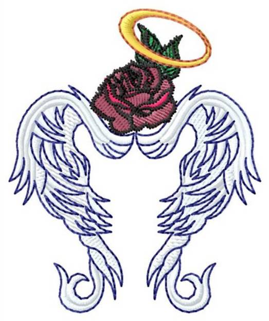 Picture of Wings/Rose Machine Embroidery Design