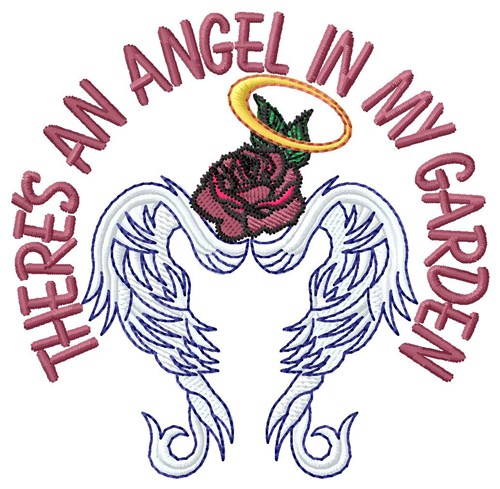 Angel In Garden Machine Embroidery Design