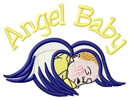 Angel Baby Machine Embroidery Design