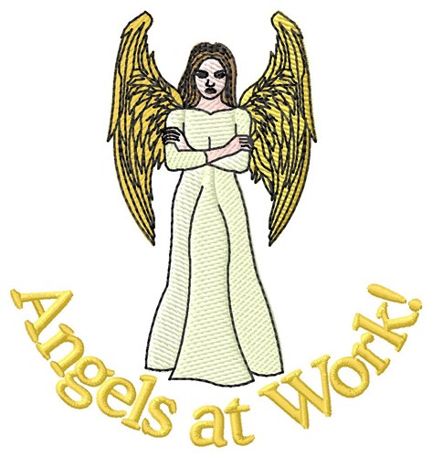 Angels At Work Machine Embroidery Design
