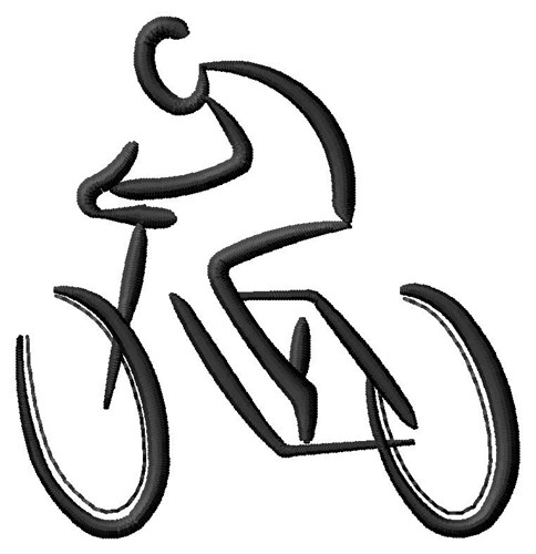 Bicycle Outline Machine Embroidery Design