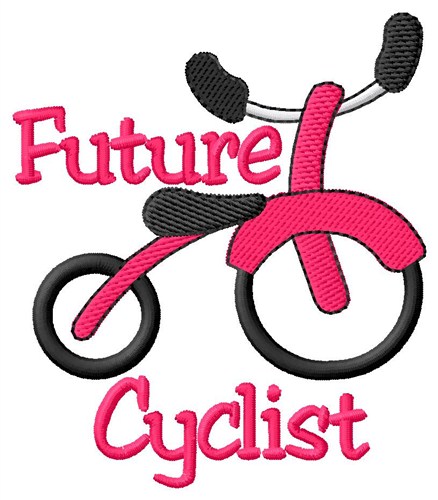 Future Cyclist Machine Embroidery Design