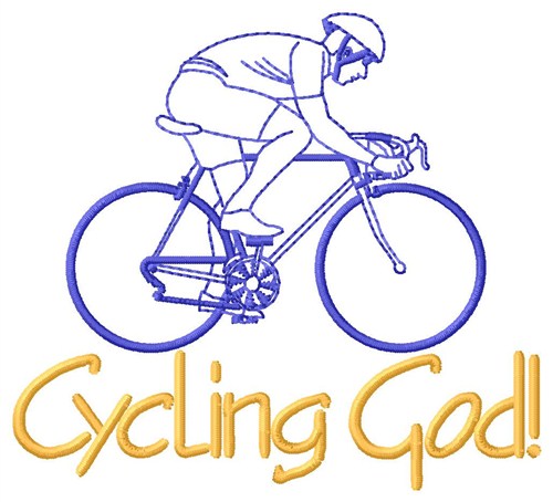 Cycling God Machine Embroidery Design