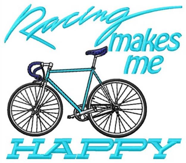 Picture of Happy Racing Machine Embroidery Design