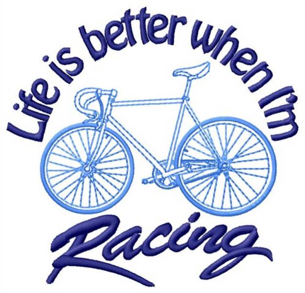 Picture of Better When Racing Machine Embroidery Design