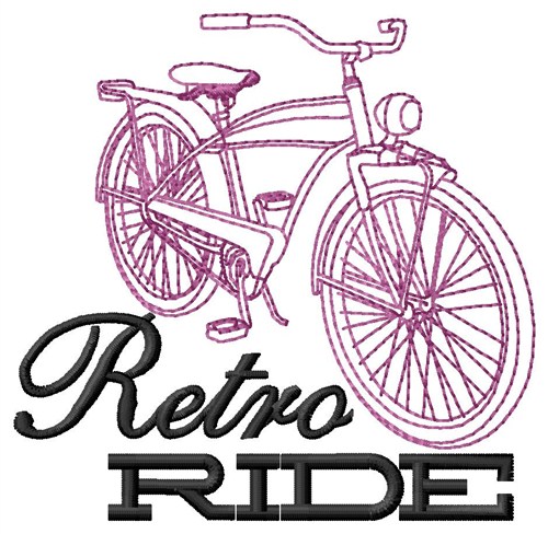 Retro Ride Machine Embroidery Design