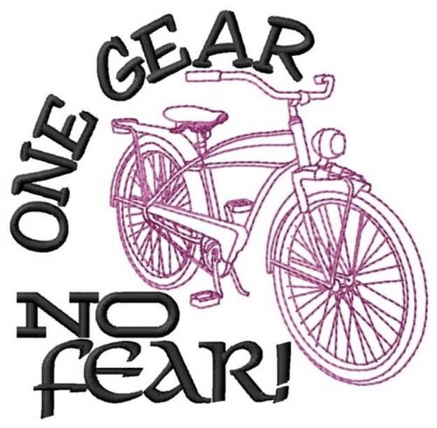 Picture of One Gear No Fear Machine Embroidery Design