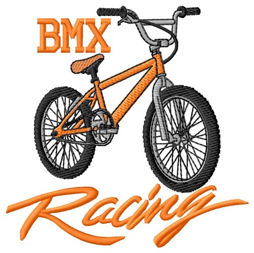 BMX Racing Machine Embroidery Design