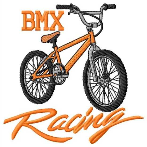Picture of BMX Racing Machine Embroidery Design
