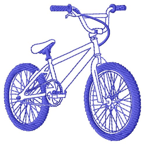 BMX Bike Outline Machine Embroidery Design