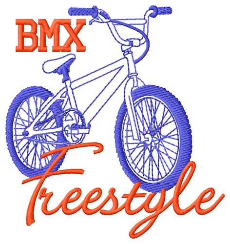 BMX Freestyle Machine Embroidery Design