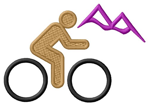 Mountain Bike Symbol Machine Embroidery Design