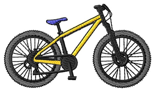 Mountain Bike Machine Embroidery Design