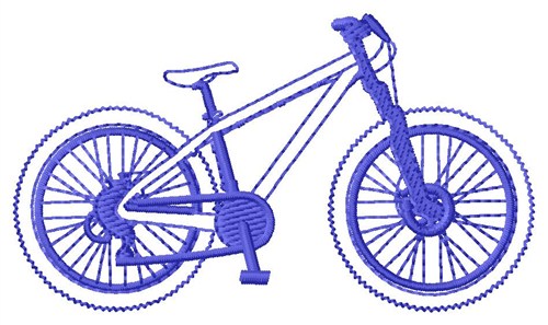 Mountain Bike Outline Machine Embroidery Design