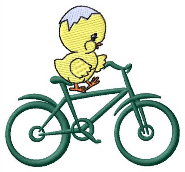 Picture of Chick On Bike Machine Embroidery Design